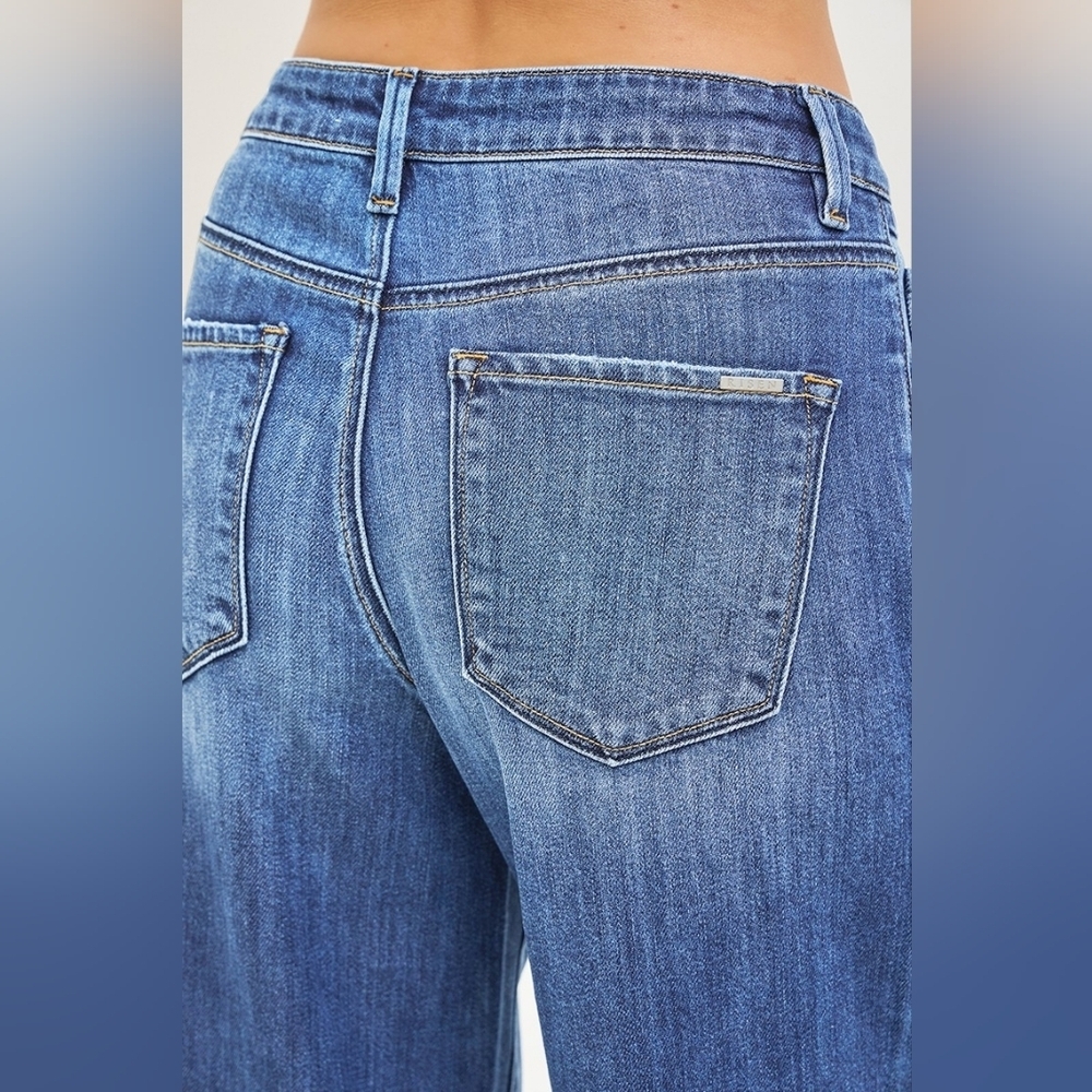 RISEN High Rise Medium Wash Slouchy Baggy Jeans Wide Leg Relaxed Various NEW - Picture 14 of 17